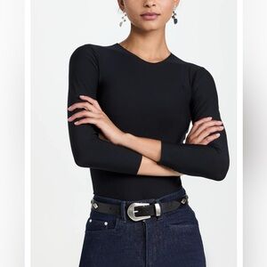 Commando Butter 3/4 Sleeve Crewneck Bodysuit in Black Women’s Size Medium